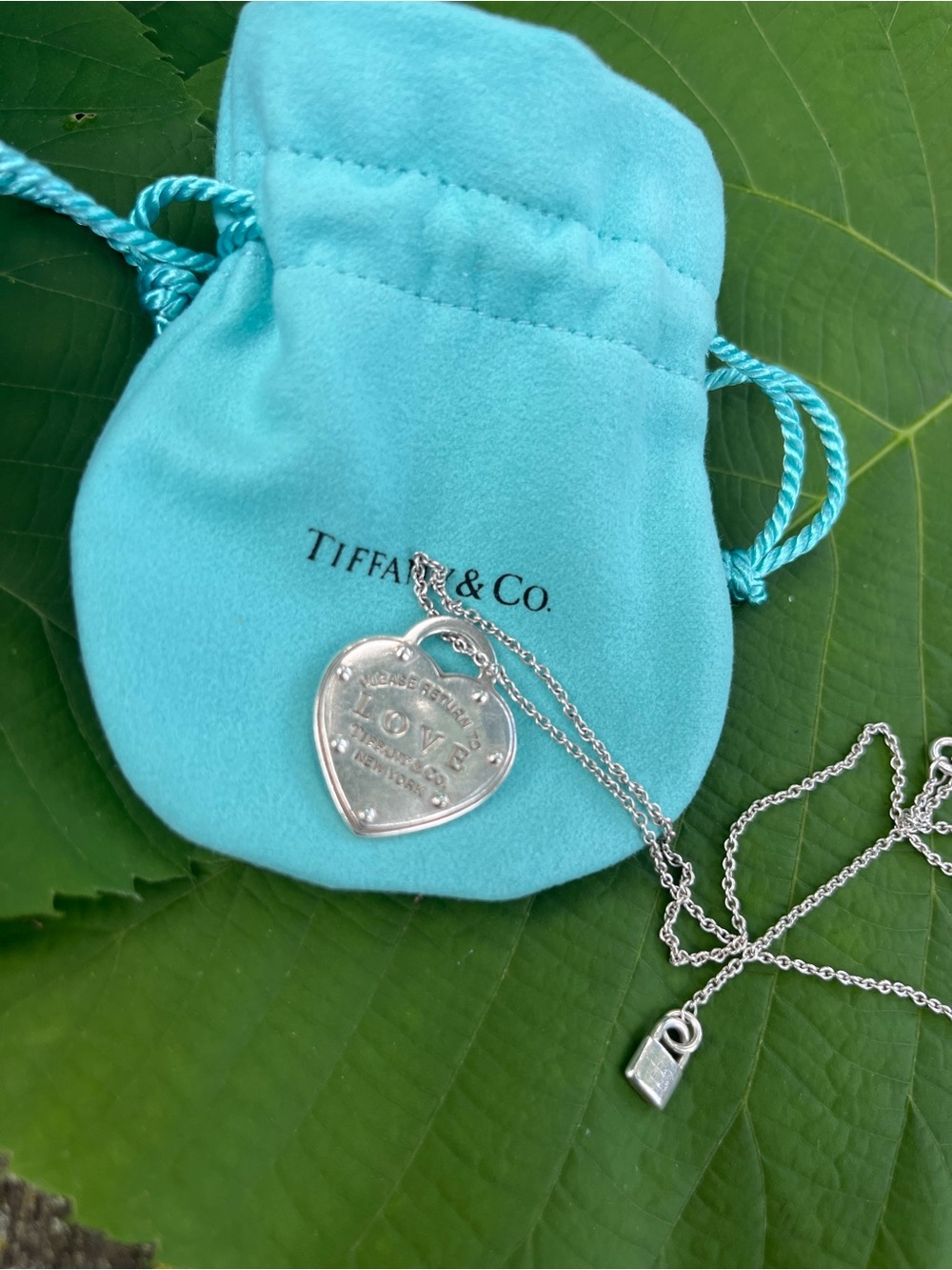 Tiffany & Co. Return to Tiffany’s Heart Tag Pendant Necklace with Blue Pouch